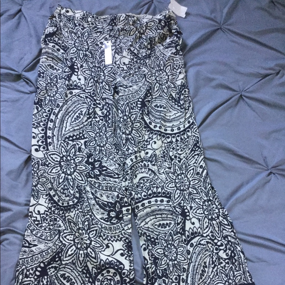 Palazzo style wide leg pants